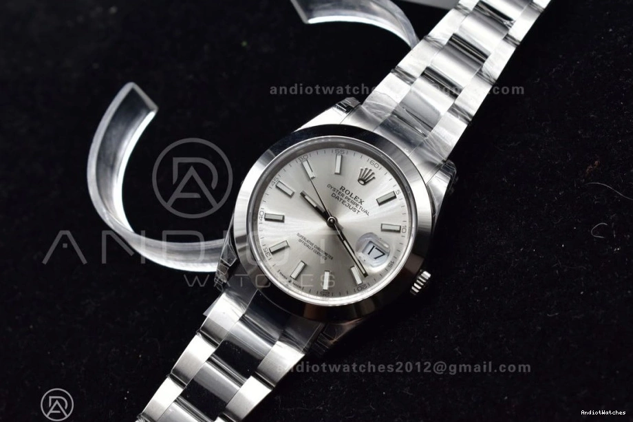904L DateJust on 126330 1:1 Bracelet VS Dial Best Edition SS VSF 41 Snug Oyster 593 Silver 0327